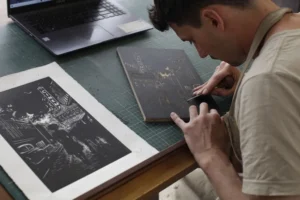 Atelier d'initiation à la gravure avec Borja Moreno / TOUS PUBLICS